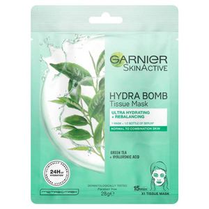 Masca Servetel super hidratanta calmanta Garnier Hydra Bomb cu ceai verde