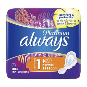 Absorbante Always Platinum Normal, 8 bucati