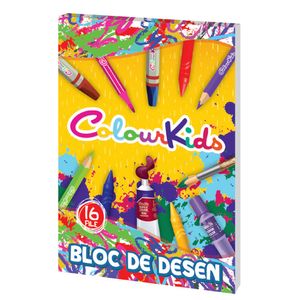 Bloc de desen Colour Kids cu 16 coli A4, 110g/mp