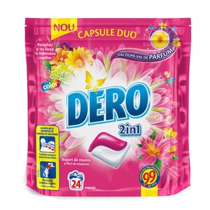 Detergent Dero duo capsule, bujor de munte 24 X 24 g