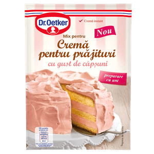 Crema pentru prajituri cu gust de capsuni Dr. Oetker 140 g