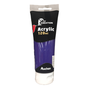 Tub de vopsea acrilica Auchan, violet, 120 ml