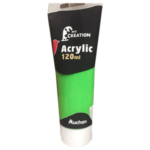 Tub de vopsea acrilica Auchan, verde deschis, 120 ml
