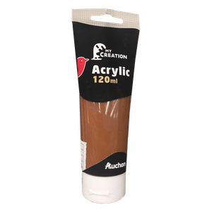 Tub de vopsea acrilica Auchan, maro, 120 ml
