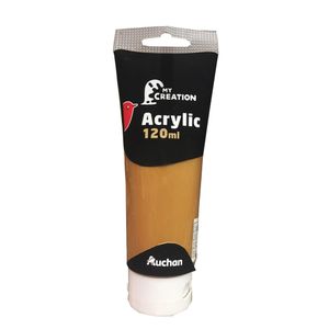 Tub de vopsea acrilica Auchan, auriu, 120 ml
