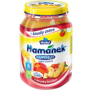 Piure Hamanek Happy Fruit cu mere si piersica 190g