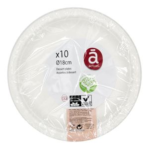 Set 10 farfurii de unica folosinta Actuel ecofriendly 18 cm