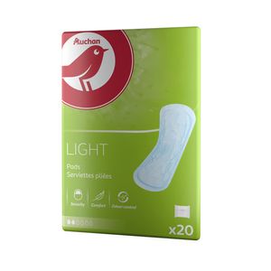 Absorbante pliate Auchan, mini, 20 bucati