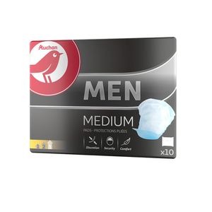 Absorbante pliate Auchan pentru barbati ,mediu, 10 bucati