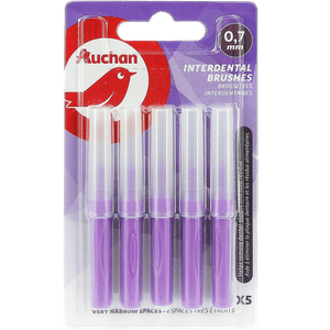 Periute interdentare Auchan, 0.7 mm, 5 bucati