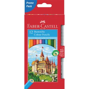 Set creioane colorate Faber-Castell, pachet 12 culori plus 1 creion Grip 2001