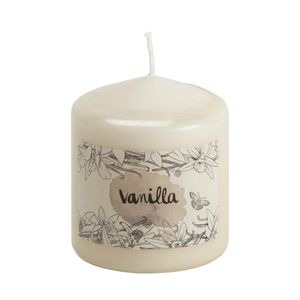 Lumanare Actuel de tip stalp cu aroma de vanilie, 8 cm