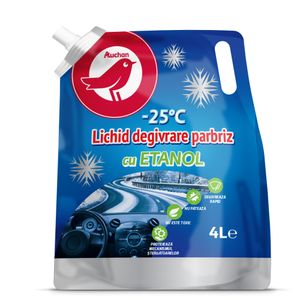 Lichid degivrare parbriz Auchan cu etanol pentru iarna 4 l