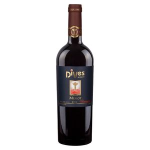 Vin rosu sec Dives, Merlot 0.75 l