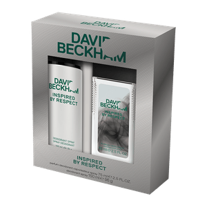 Set pentru cadou David Beckham Inspired by Respect cu deodorant Natural Spray si deodorant spray