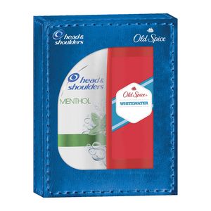 Set pentru cadou: Sampon Head&Shoulders Menthol 400 ml + Gel de dus Old Spice Whitewater 250 ml