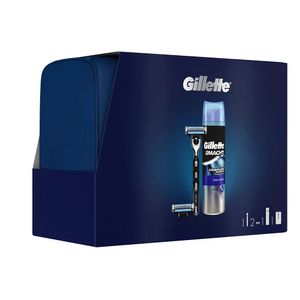 Set pentru cadou aparat de ras Gillette Mach3 cu 1 rezerva si gel de ras Gillette Mach3