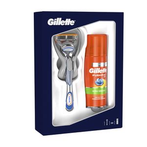 Set pentru cadou aparat de ras Gillette Fusion5 si gel de ras Fusion Ultra Sensitive