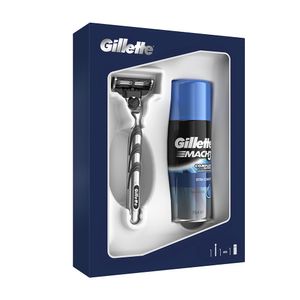 Set pentru cadou aparat de ras Gillette Mach3 si gel de ras Gillette Mach3
