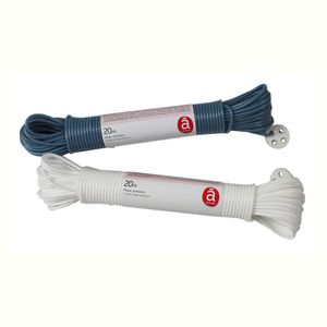 Sfoara din plastic pentru rufe Actuel, 20m, Culoarea Albastra/Alba