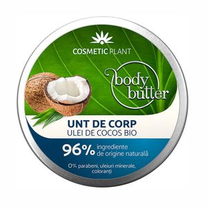 Unt de corp Cosmetic Plant cu ulei de cocos bio 200 ml