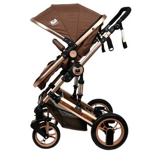 Carucior copii Crocodile 2 in 1 reversibil X-2 Chocolate Gold, 0 - 36 luni