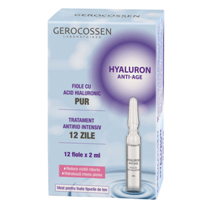 Fiole cu acid hialuronic pur Gerocossen, set 12 bucati