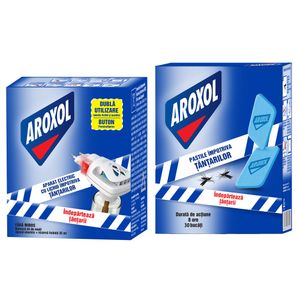Pachet Aroxol Aparat electric cu lichid impotriva tantarilor + Pastile impotriva tantarilor 30 bucati
