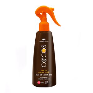 Emulsie pentru plaja Cosmetic Plant cu ulei de cocos bio, SPF50, 200ml