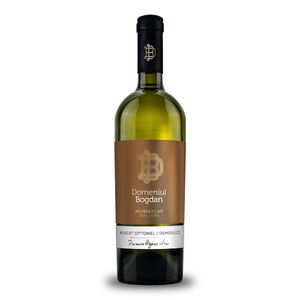 Vin ecologic alb Domeniul Bogdan muscat ottonel, 0.75 l