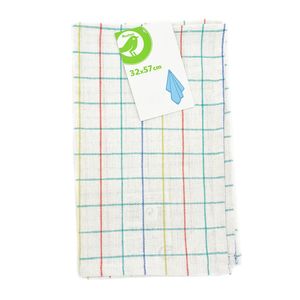 Prosop bucatarie Essentiel, dimensiuni 32x57 cm, culoare alb si model cu dungi subtiri