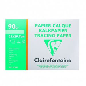 Hartie milimetrica format A4 Clairefontaine, 12 coli, diverse culori