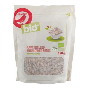 Seminte de floarea soarelui Auchan crude ecologice, 150 g