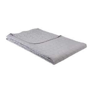 Cuvertura din microfibra Auchan Essential, 240 x 220cm, Culoarea Gri