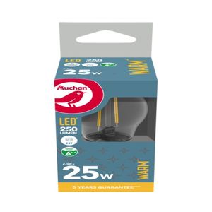 Bec LED AUCHAN 2.5W  E27 EQ 25W, lumina calda
