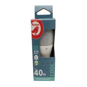 Bec LED AUCHAN 5.5W  E27 EQ 40W , lumina rece P45