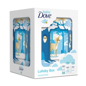 Set pentru cadou Dove Baby Lullaby Box: sampon, lotiune si crema de corp + cutie muzicala