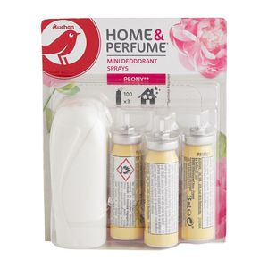 Odorizant de camera cu rezerve Auchan, aroma bujor, 3 x 15ml