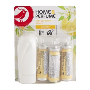 Odorizant de camera cu rezerve Auchan, aroma lamaie, 3 x 15ml