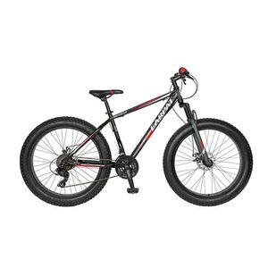 Bicicleta Aluminiu MTB FAT BIKE 26'' C2619B, negru/rosu