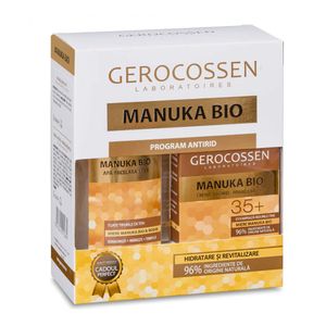 Caseta pentru cadou Gerocossen Manuka Bio: crema antirid primele riduri +35, apa micelara