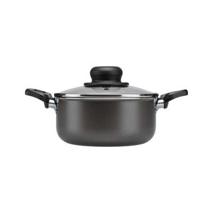 Cratita Auchan Essential din aluminiu, cu capac, 16 cm
