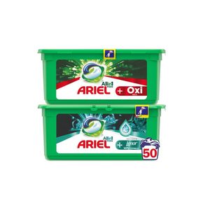 Pachet promo: Detergent capsule Ariel All in One Oxi Efect 25S + Detergent capsule Ariel All in One Unstoppables 25S