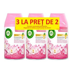 Rezerve odorizant de camera cu magnolie si flori de cires Air Wick Freshmatic, 3 x 250g