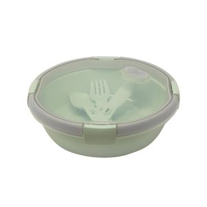 Set Actuel cutie pentru salata 1 l cu tacamuri si bol pentru sos, din plastic