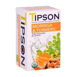 Ceai din frunze de moringa si turmeric organic Tipson , 1.5 g x 25