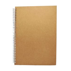 Notebook A4 cu spira Auchan, 100 de file, din carton hartie reciclata