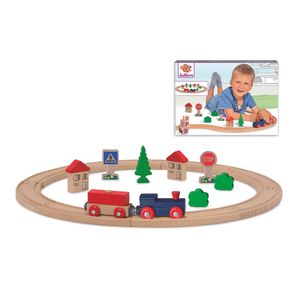 Set de tren Eichorn, din lemn