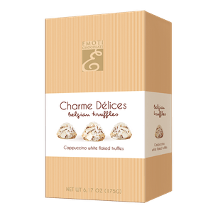 Trufe belgiene cu fulgi de ciocolata alba Emoti Charme Delices, 175 g