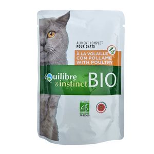 Hrana Bio la plic pentru pisici Equilibre&Instinct cu pui si legume, 100 g